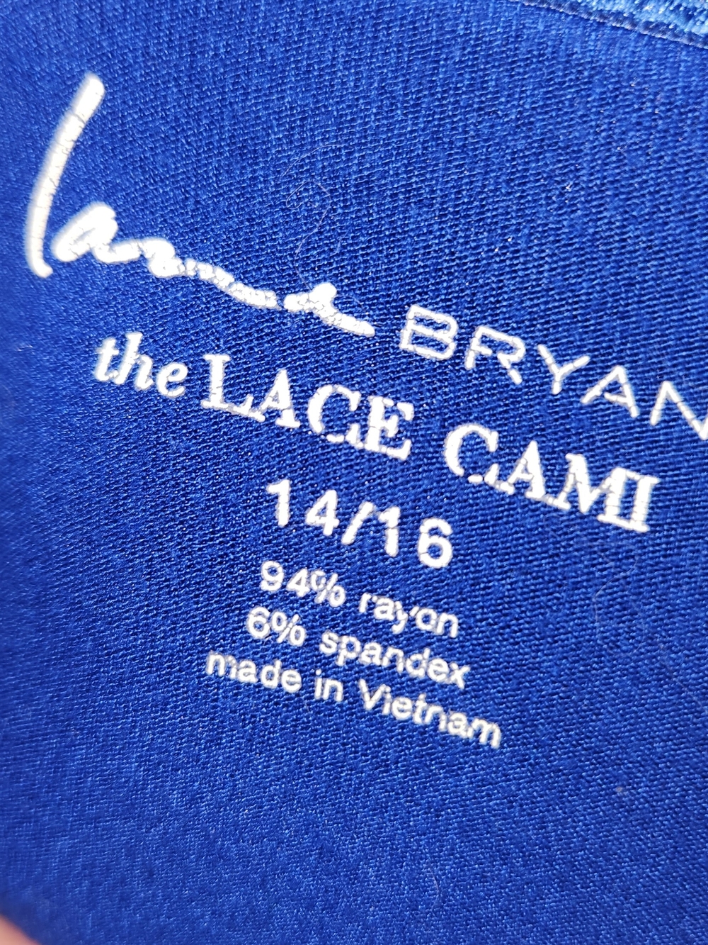 💙💙Lace-Trim Cami Tank Top💙💙 - Royal Blue. Lane Bryant 14/16. - Picture 6 of 13